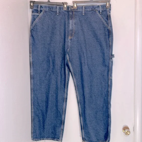 RK Brand Big Man Cotton Denim Carpenter Blue Jeans 50x30 - Picture 9 of 14